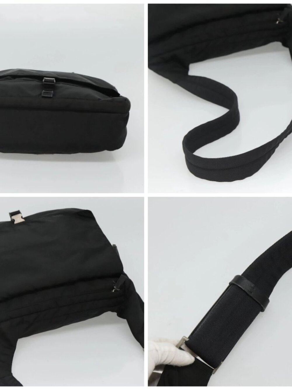 PRADA Shoulder Bag Nylon Black - Picture 16 of 16
